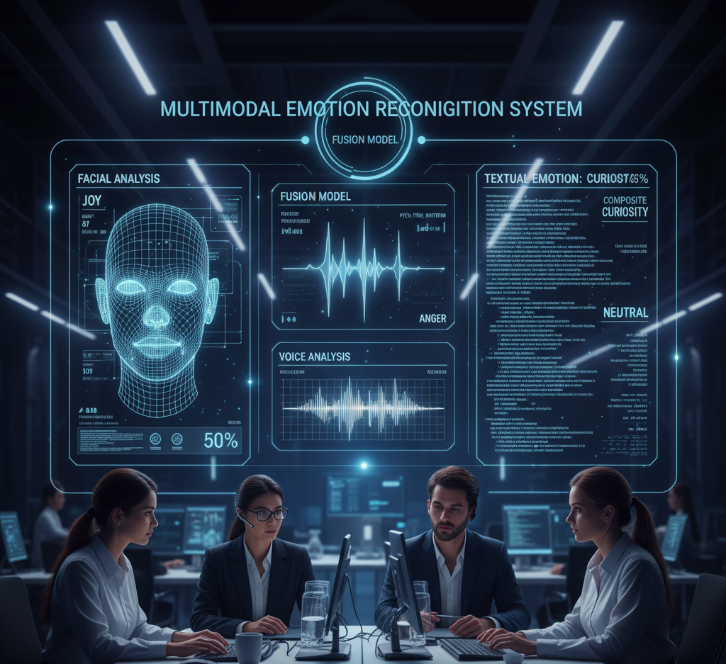 Multimodal Emotion Recognition System- Facial, Voice, Text